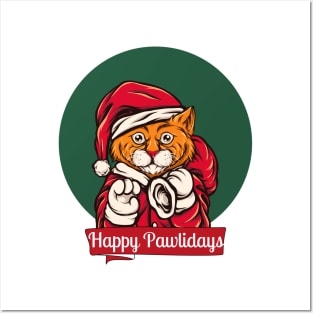 Happy pawlidays Posters and Art